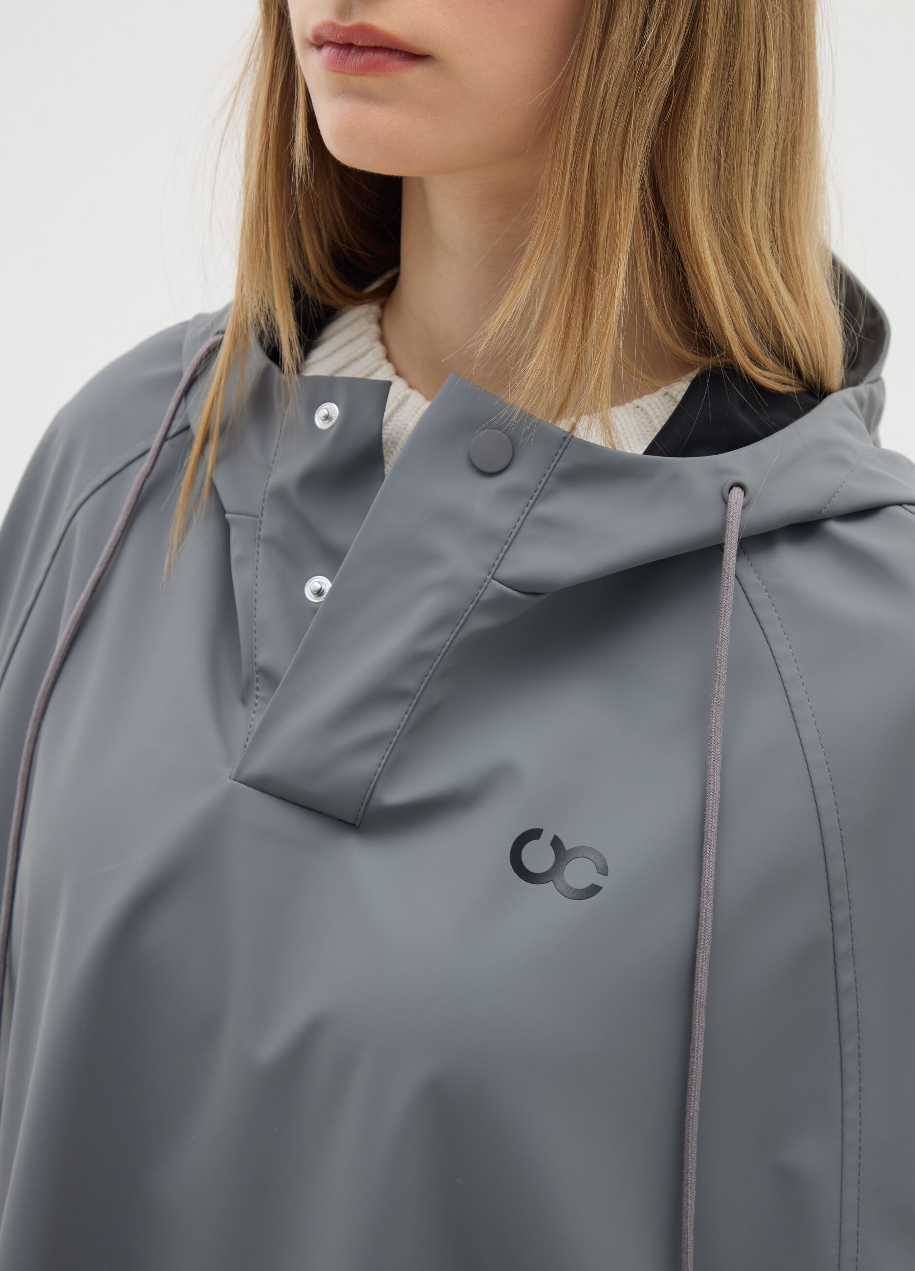 Giacca impermeabile grigia regular fit
