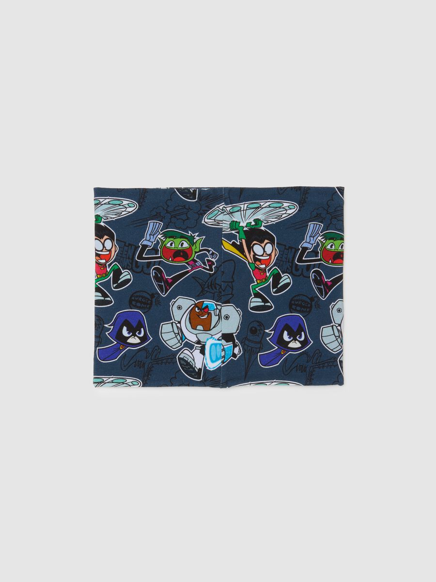 Scaldacollo da ragazzo in cotone multicolor con stampa Teen Titans Go!_1