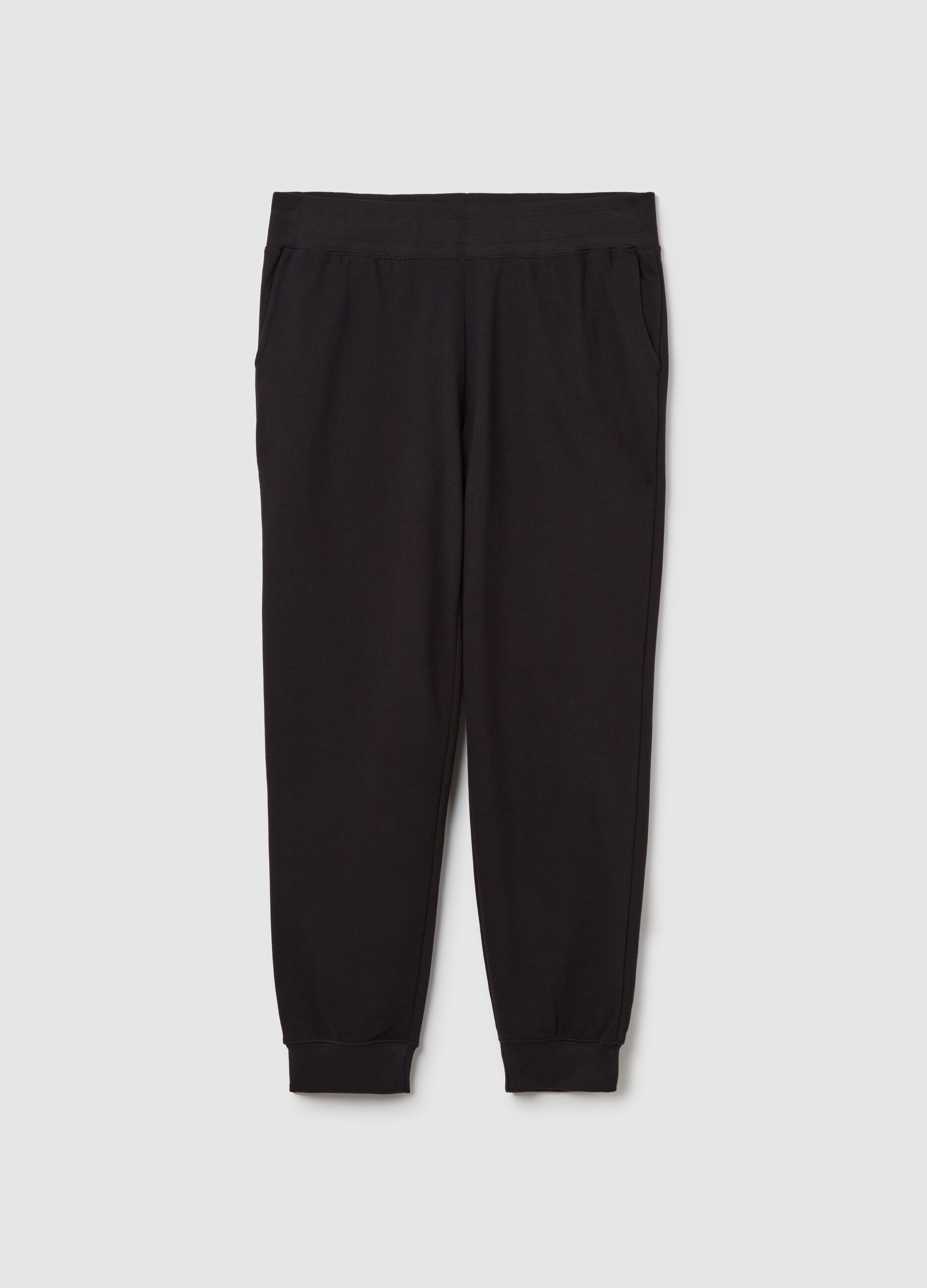 Joggers in cotton with drawstring