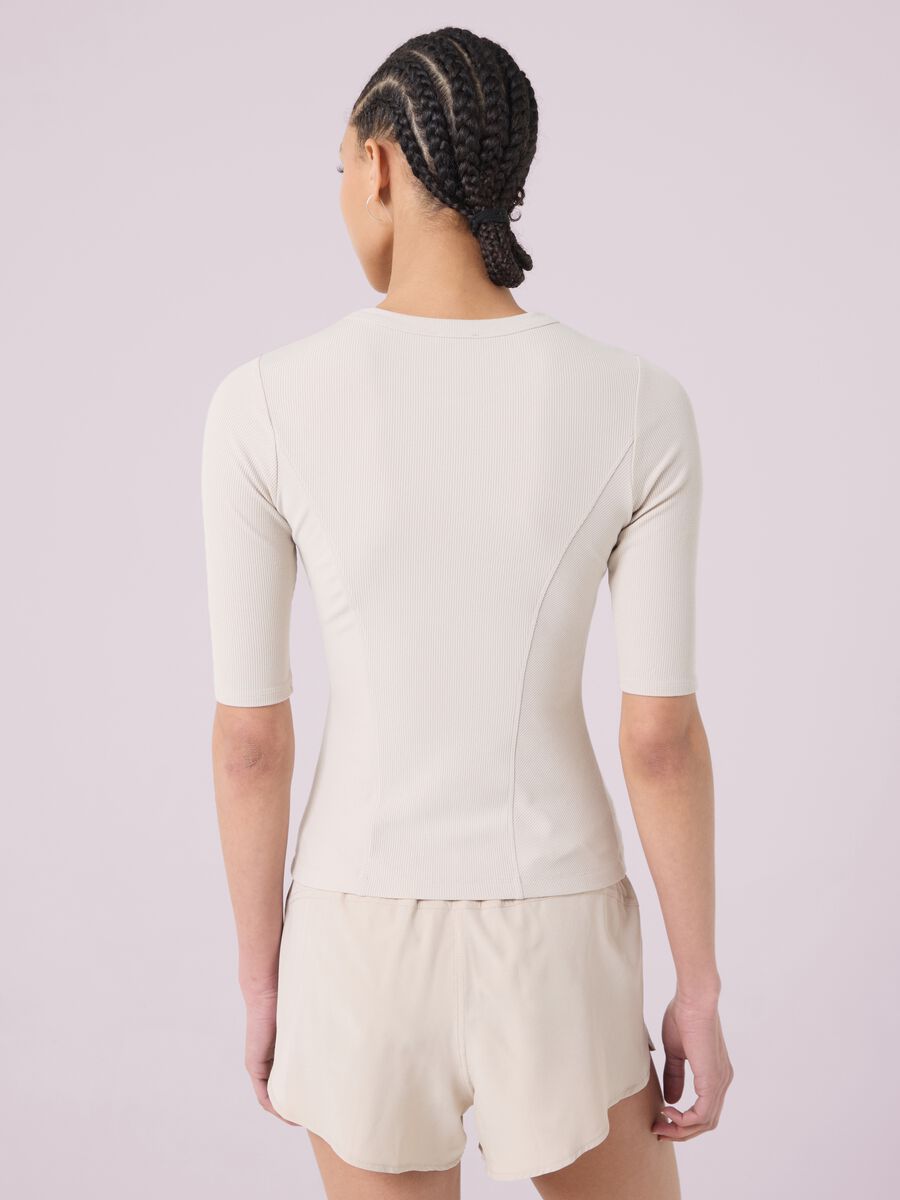 T-shirt in modal elasticizzato a costine ALTAVIA STUDIO_3