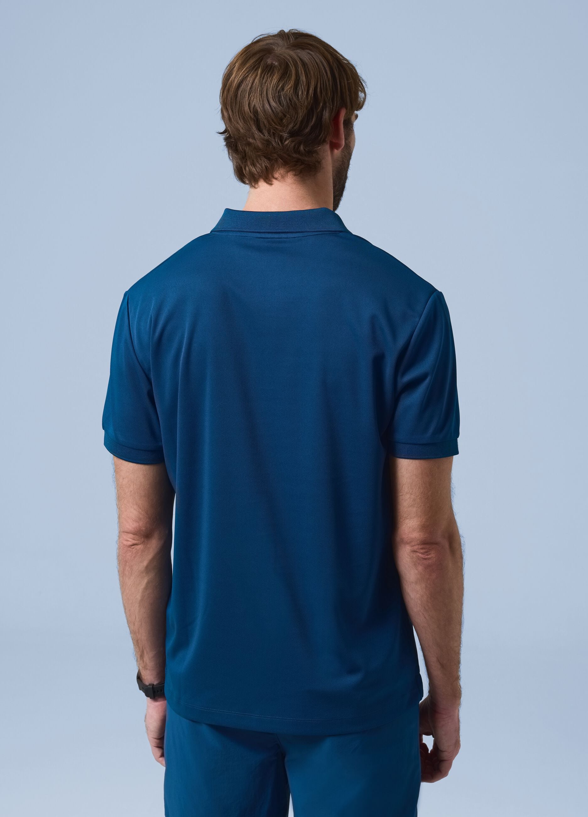 ALTAVIA SAILING blue polo shirt with classic breathable collar