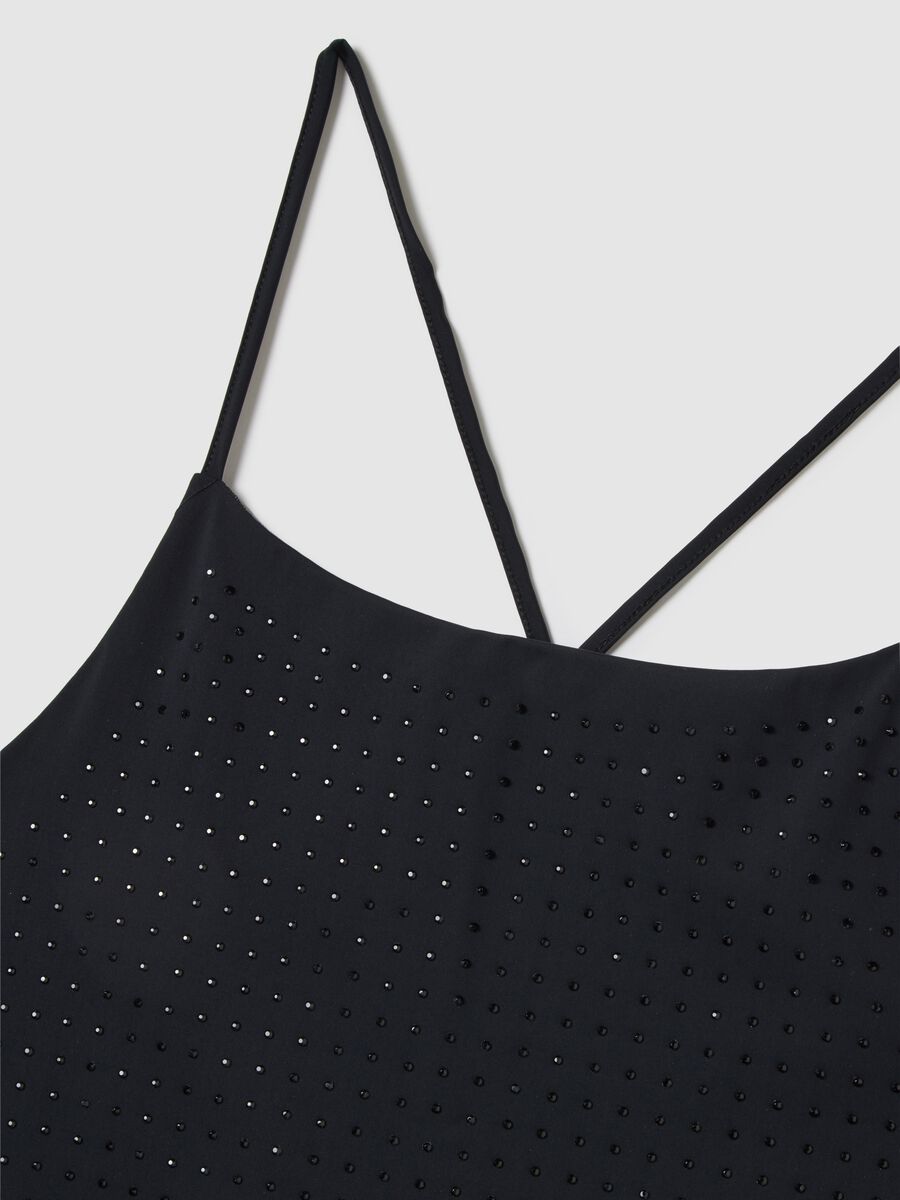 Abito tubino in tessuto elasticizzato nero_1