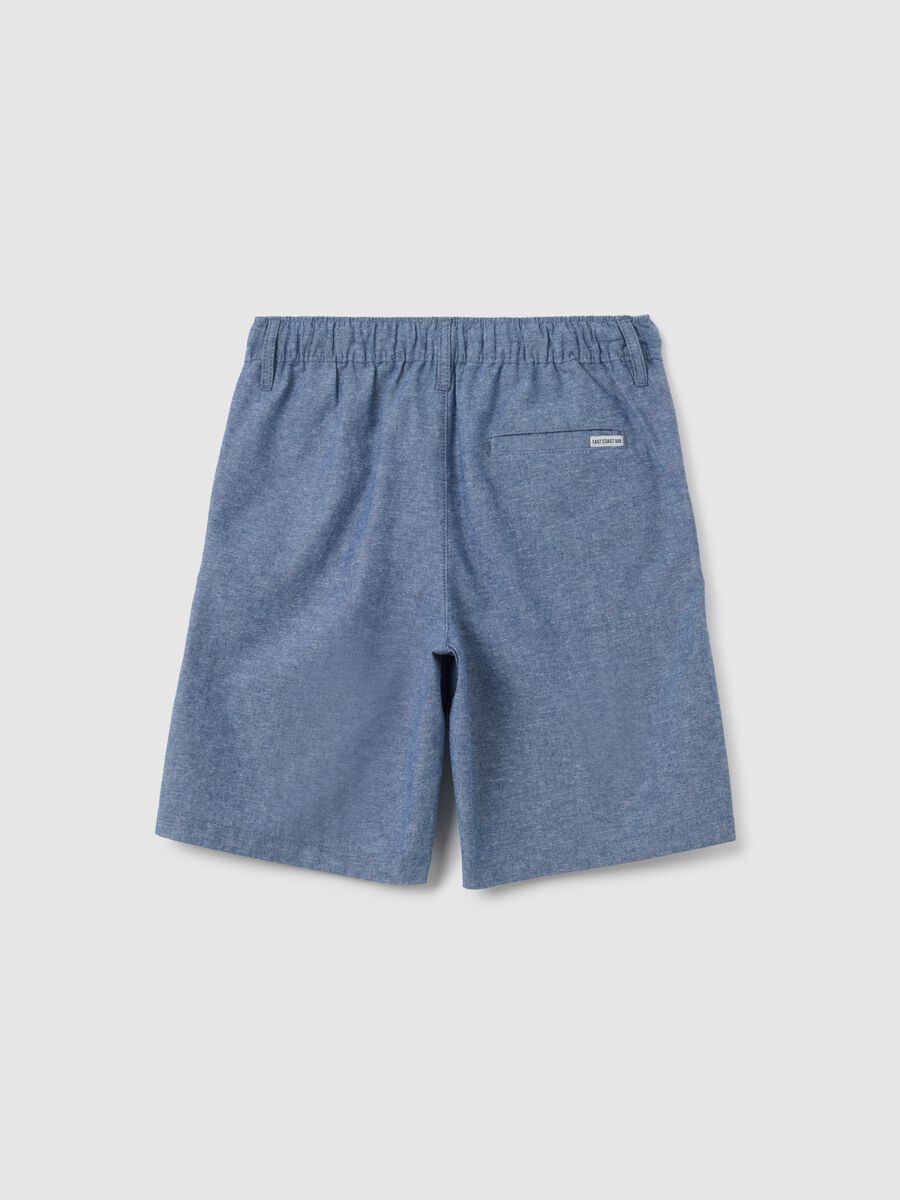 Boys' blue denim shorts, regular fit_1