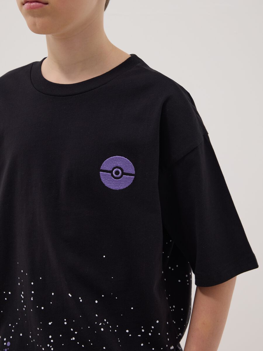 Kids' Oversized Black Pure Cotton Pok&eacute;mon Print T-shirt_1