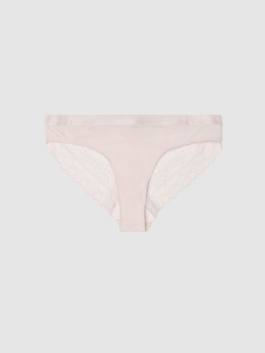 Microfibre Brazilian-cut briefs with lace back_4