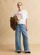 Multicolour pure cotton T-shirt with floral print in regular fit_1