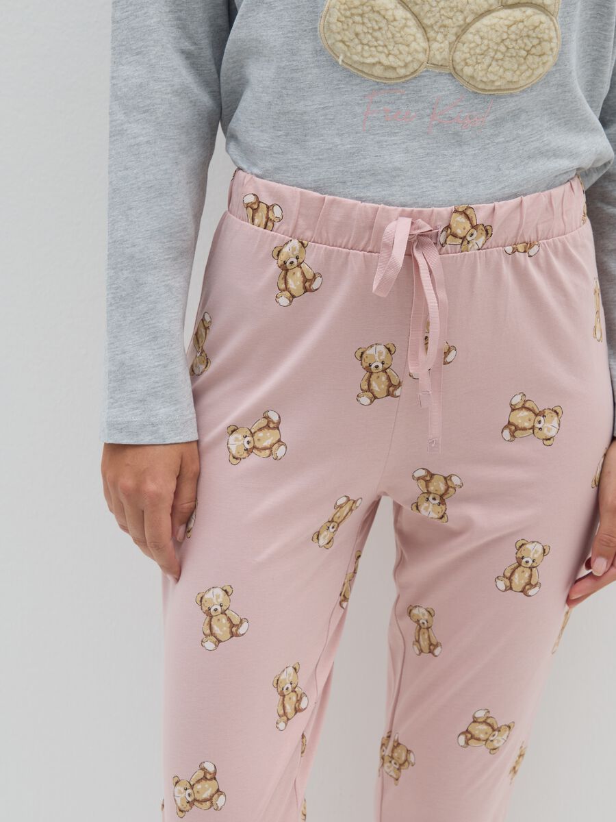 Pigiama in cotone multicolor regular fit con stampa_3