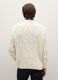 White regular fit jumper with cable pattern_2