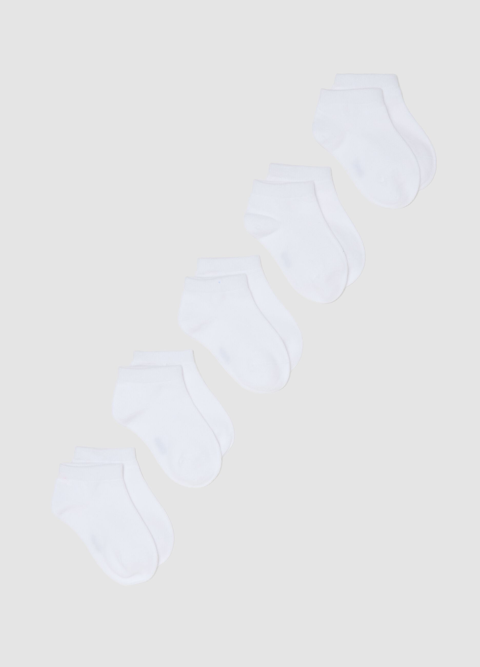 Multipack of White Organic Cotton Blend Short Socks for Girls