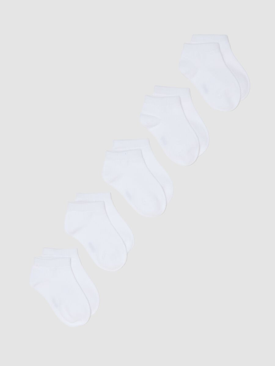 Multipack calze corte in misto cotone biologico bianco da bambine_0
