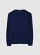 Blue pure wool jumper regular fit_0