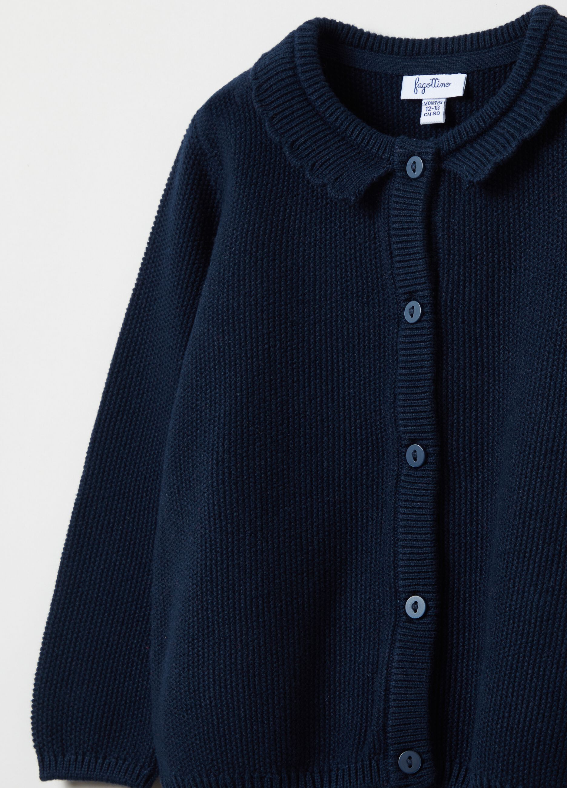 Cardigan in cotone con colletto_2