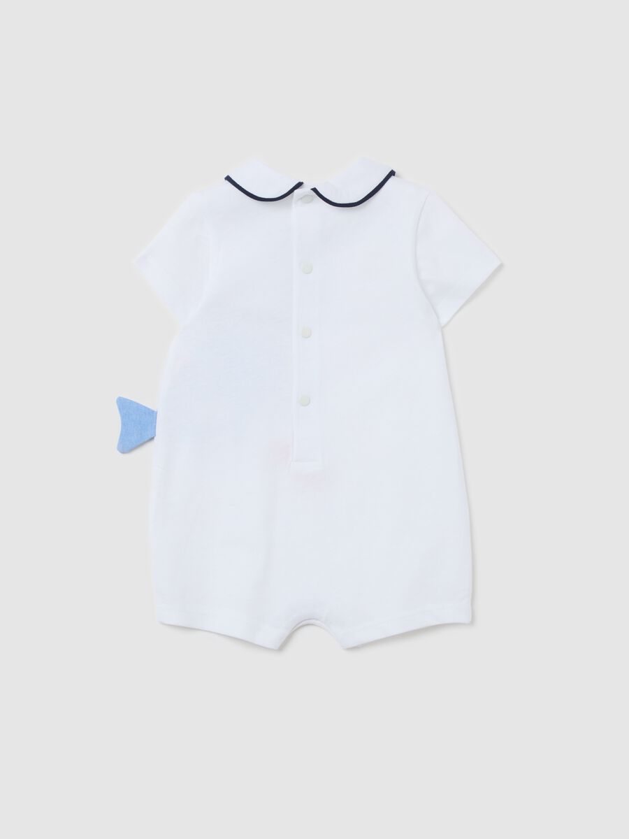 Cotton onesie with whale_1