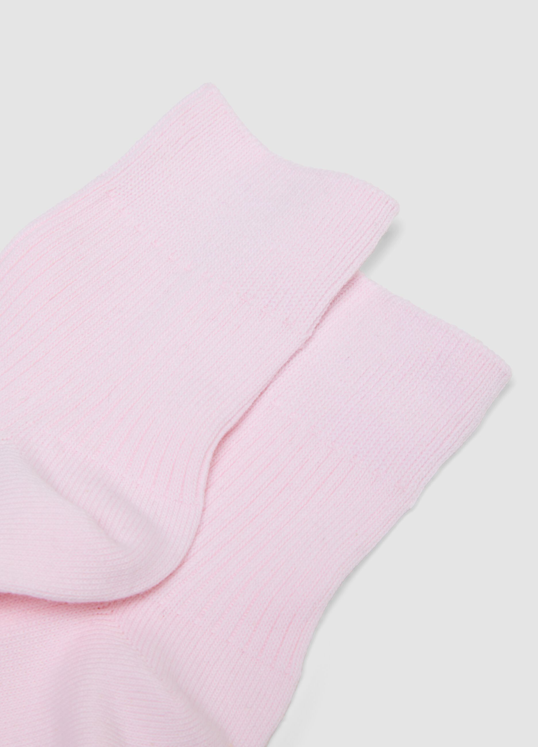 Pink ankle socks in stretch cotton