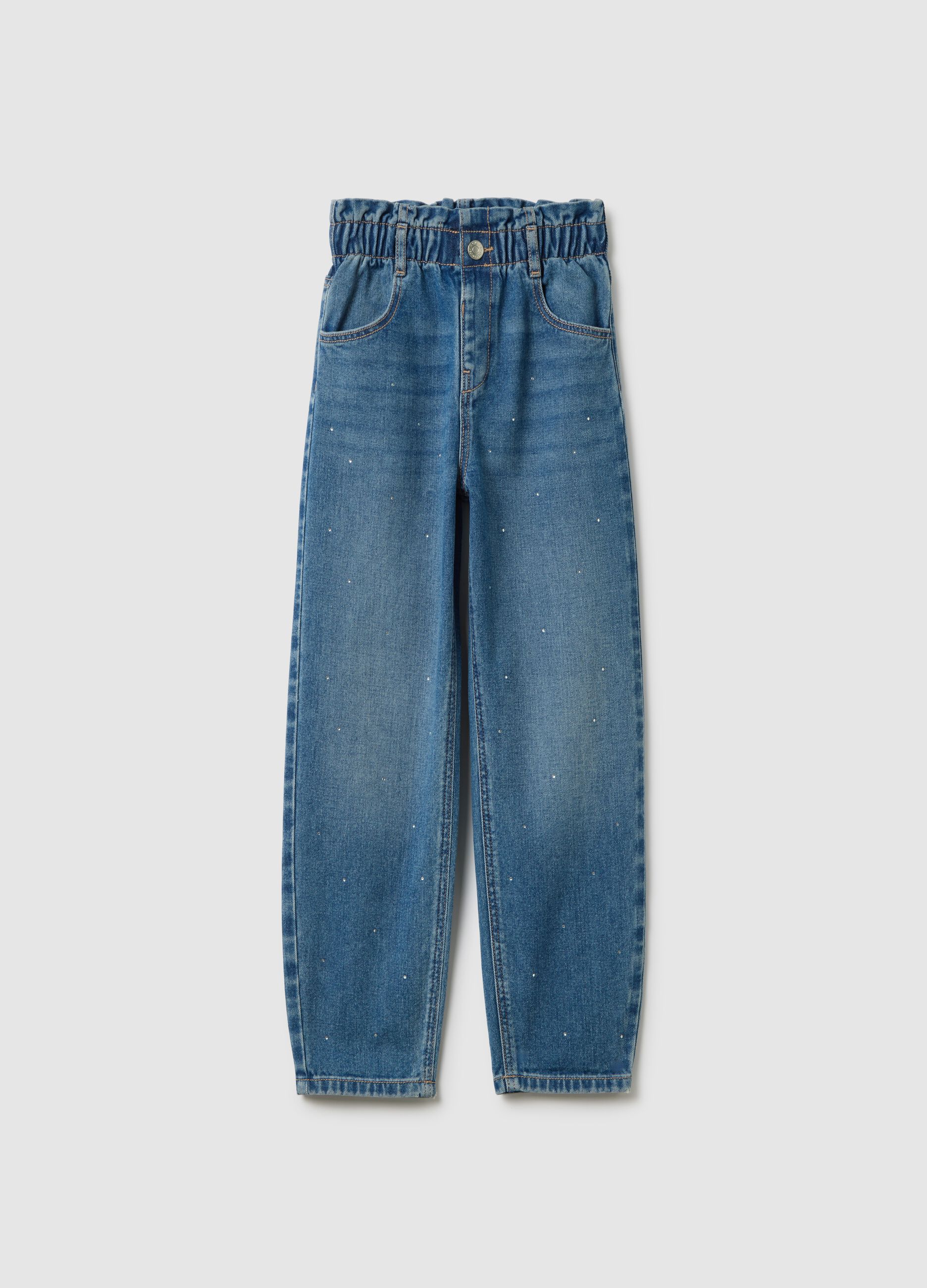 Girls' regular fit blue denim jeans