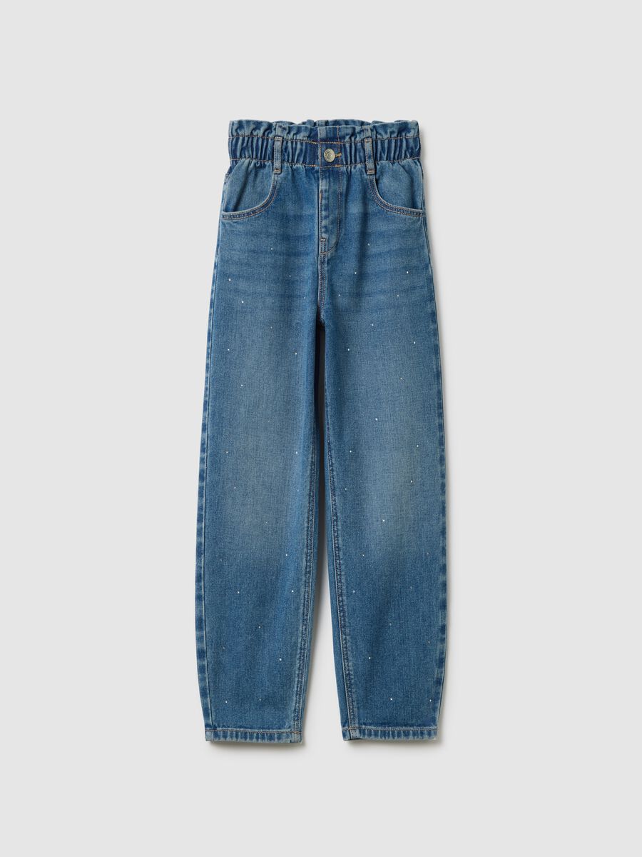 Girls' regular fit blue denim jeans_0