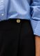Black mix skirt with gold button_3