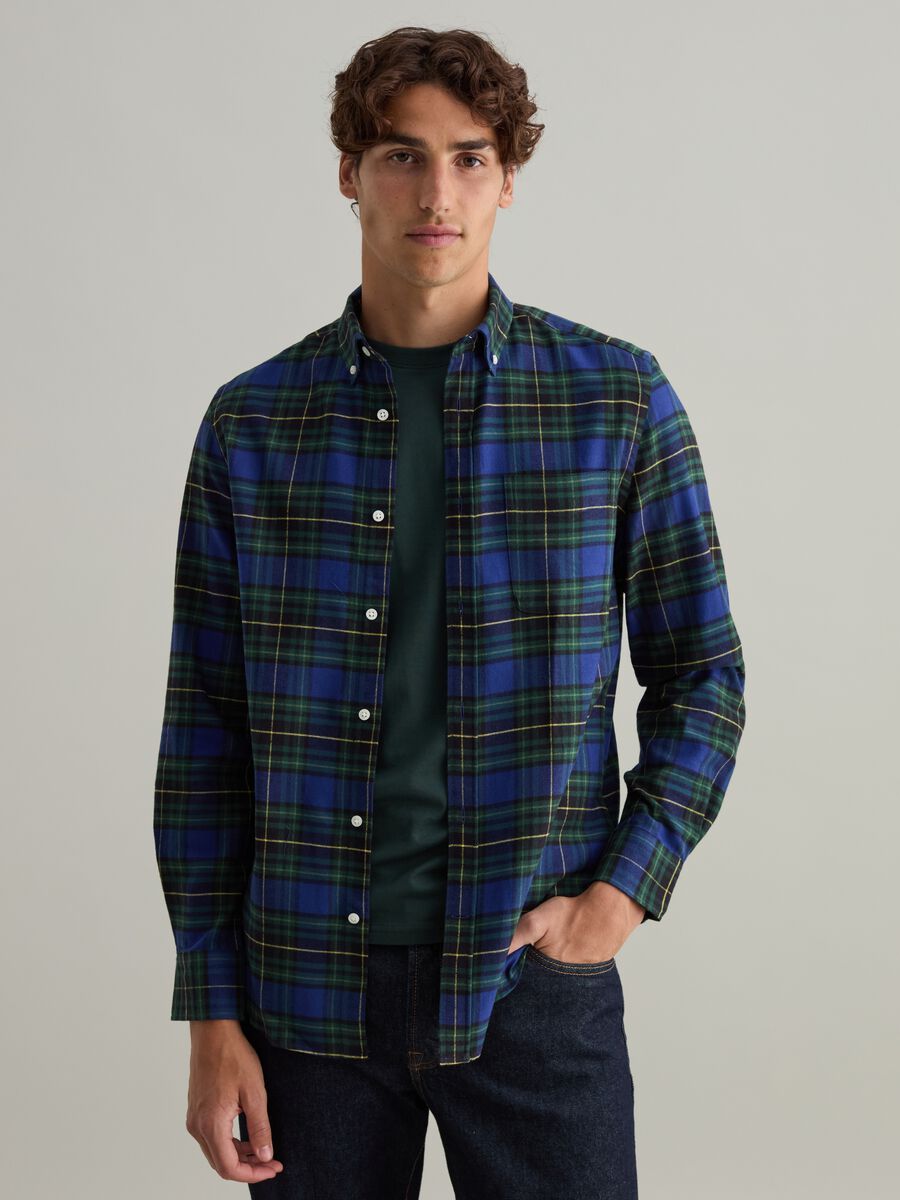 Flannel shirt with check pattern_0