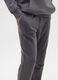 Boys' grey joggers in pure cotton regular fit with embroidery_2