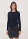 T-shirt blu girocollo in viscosa e lana elasticizzata regular fit_2
