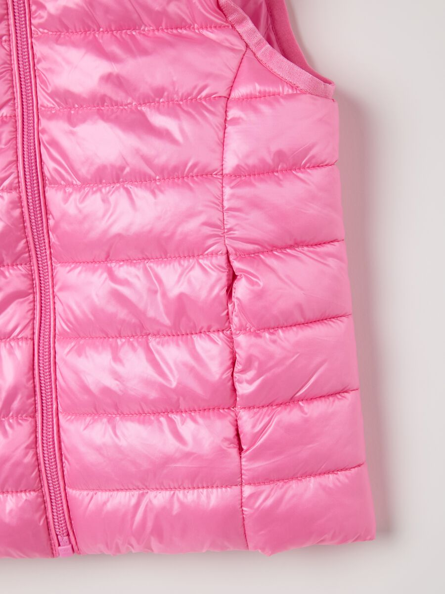 Pink gilet with hood and unicorn_2