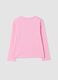 Pink crew-neck T-shirt in 100% organic cotton_1