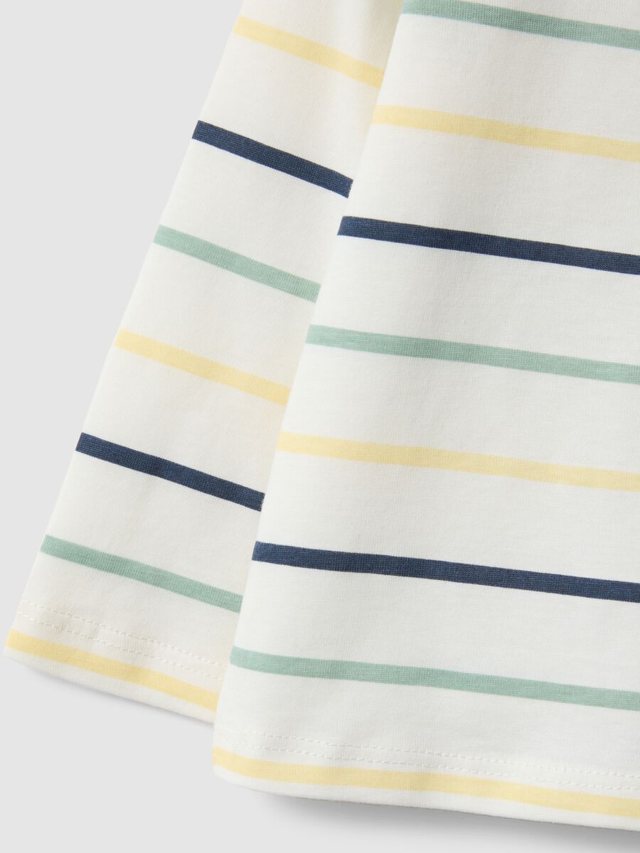 Long-sleeve pure cotton multicolour striped T-shirt_2