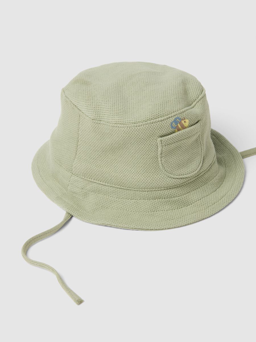 Green organic cotton bucket hat for baby_2