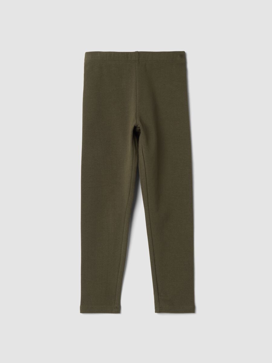 Leggings viola in cotone organico elasticizzato_0