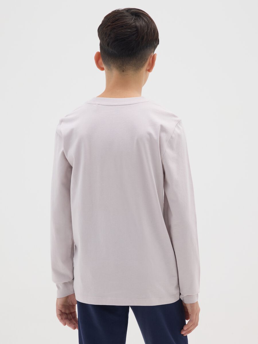 Boy's white pure cotton T-shirt, regular fit with NOPE! print_1
