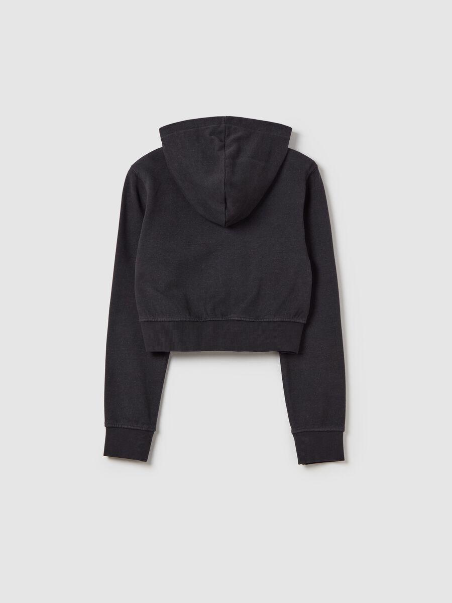 Full-zip con cappuccio e stampa farfalla_1