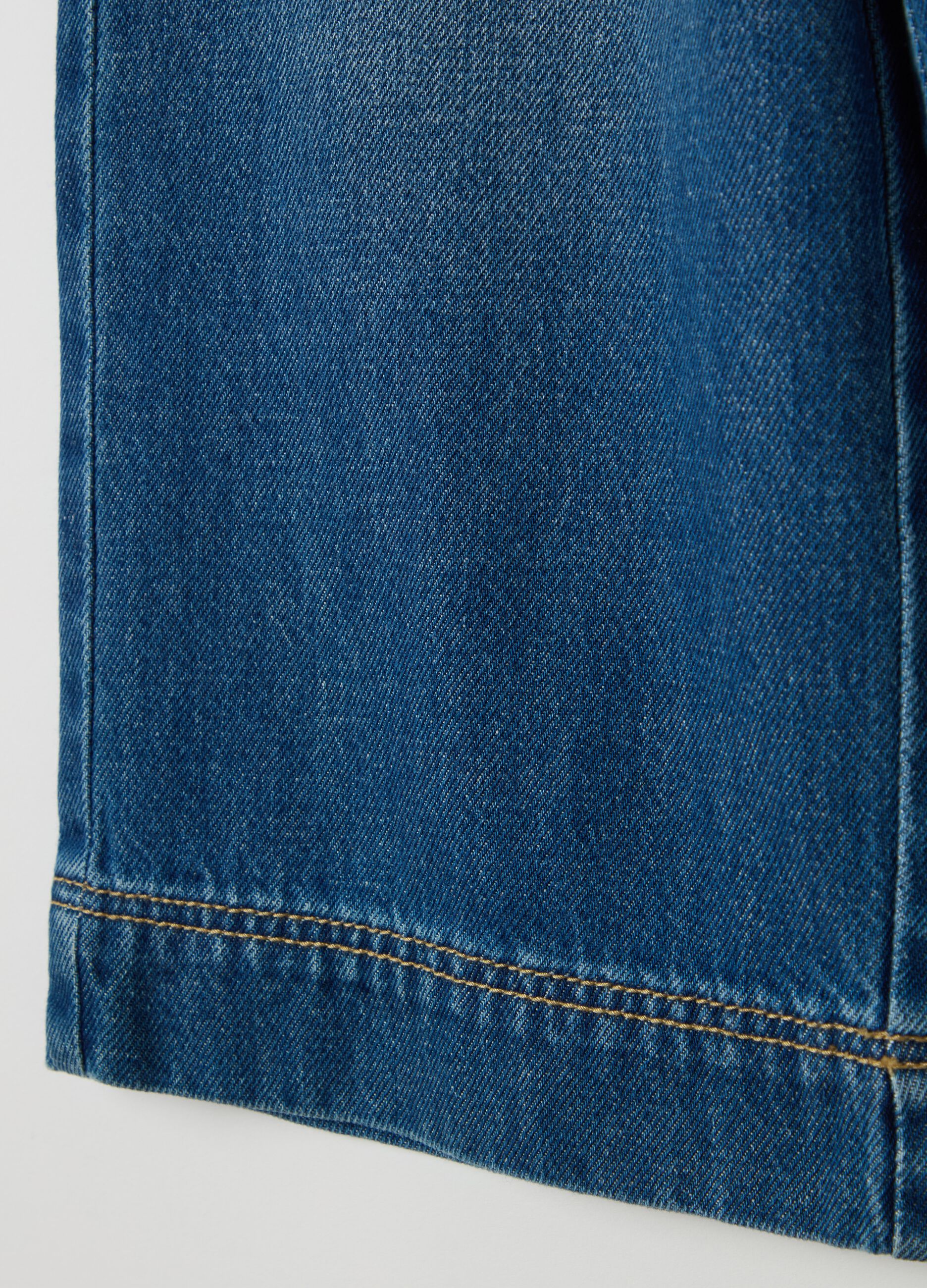 Joggers a gamba larga in denim 