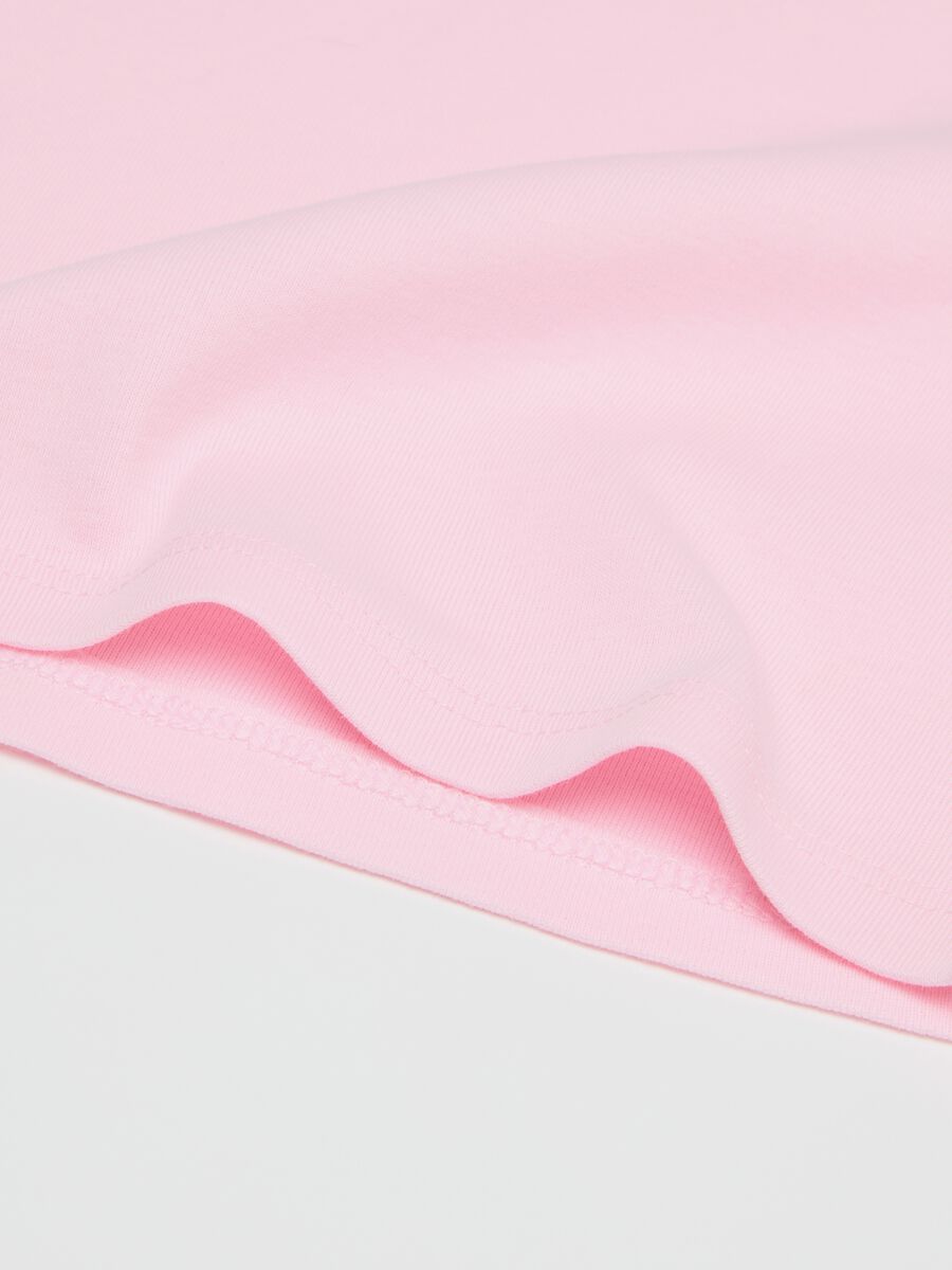 Three-pack pink and white vests in organic cotton with bow_3