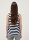 Multicolour striped regular-fit stretch viscose tank top_3