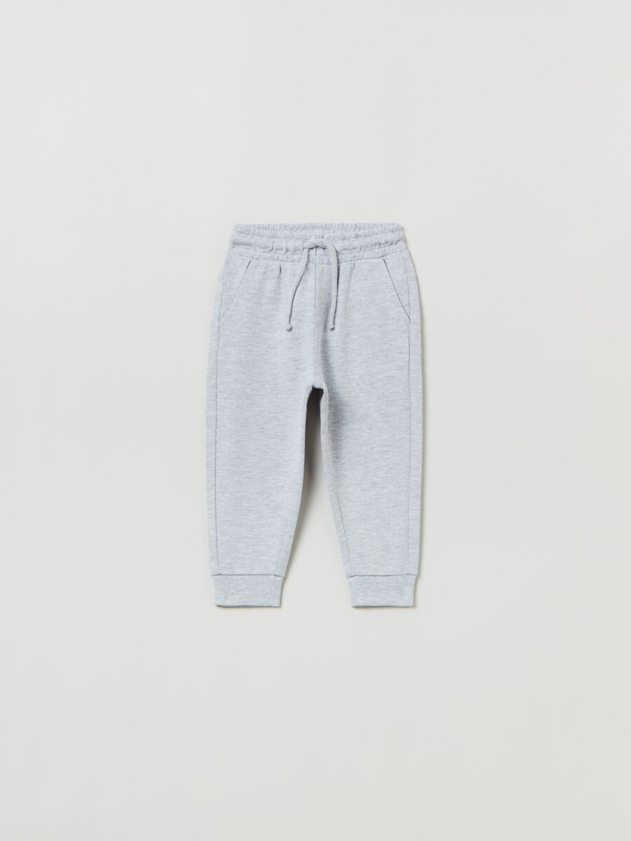 Joggers in felpa con coulisse_0
