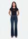 T-shirt nera in puro cotone a girocollo con scritta_2