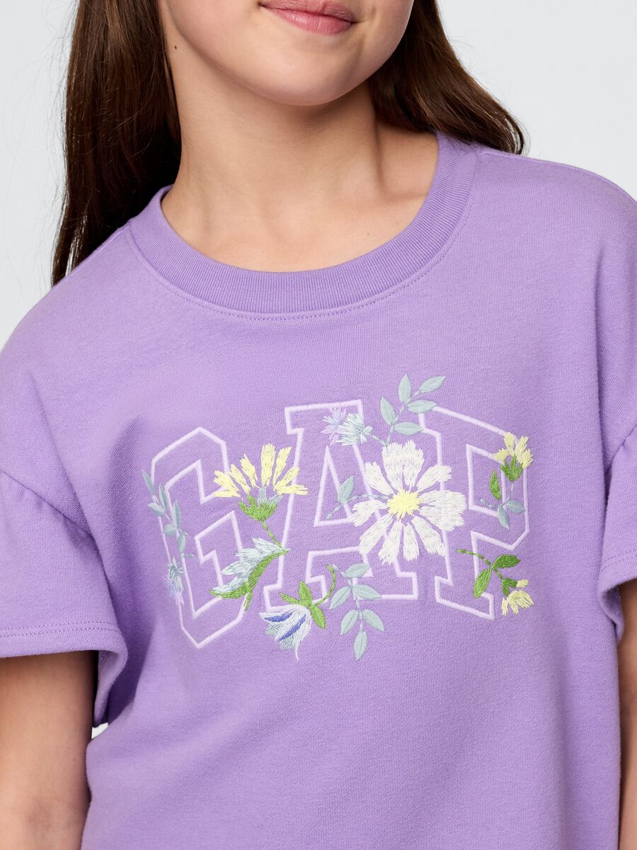 Purple Short Sleeve Dress GAP Kids_2