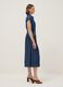 Pure blue lyocell dress in regular fit_0