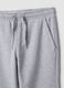 Grey joggers in pure organic cotton with drawstring for boys_6