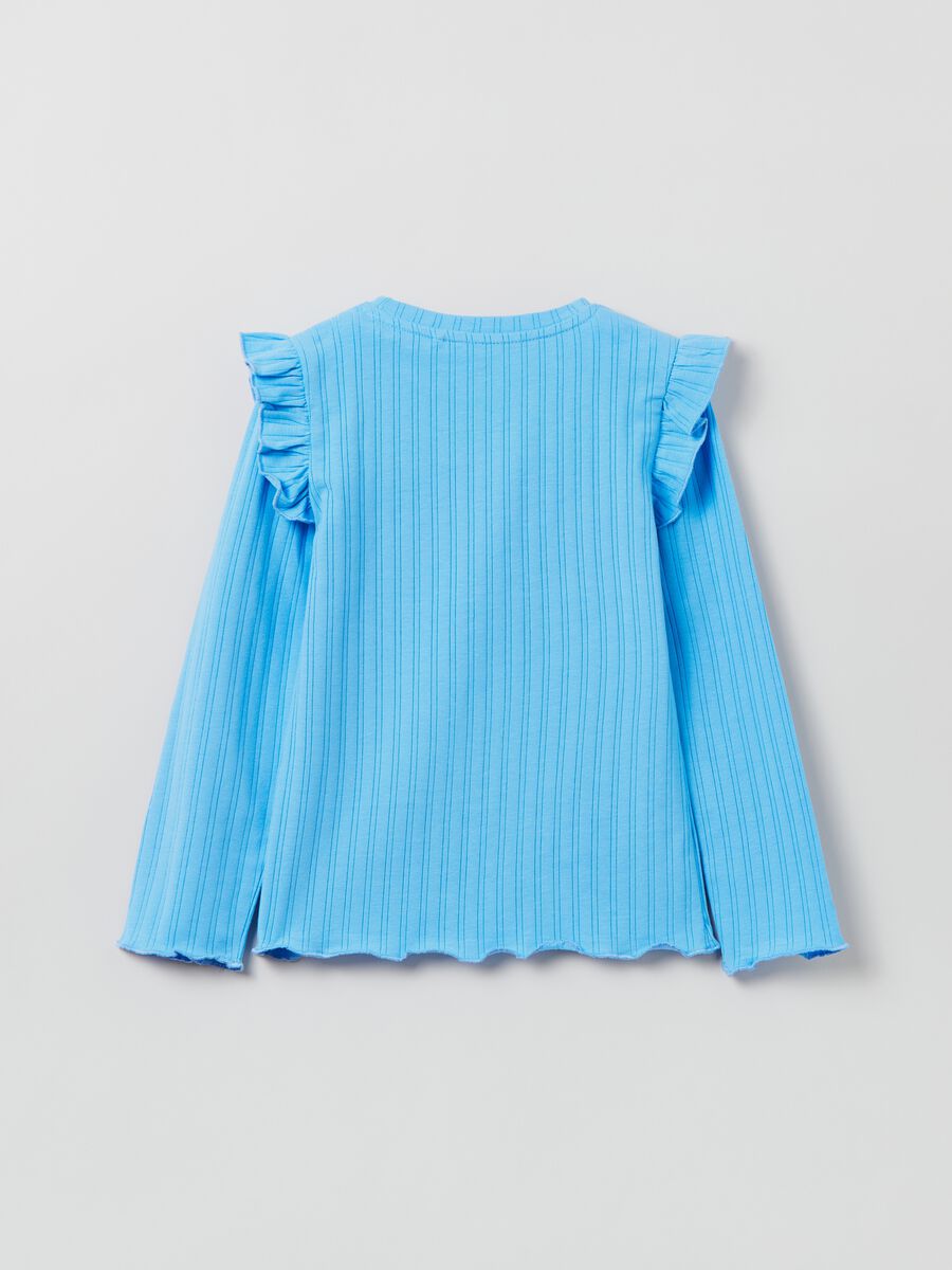 T-shirt a maniche lunghe con rouches_1