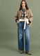 Beige regular-fit shacket with contrast collar_1