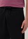 Black relaxed-fit cotton-blend shorts_3