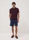 Blue chino shorts in pure cotton with elasticated waist_0