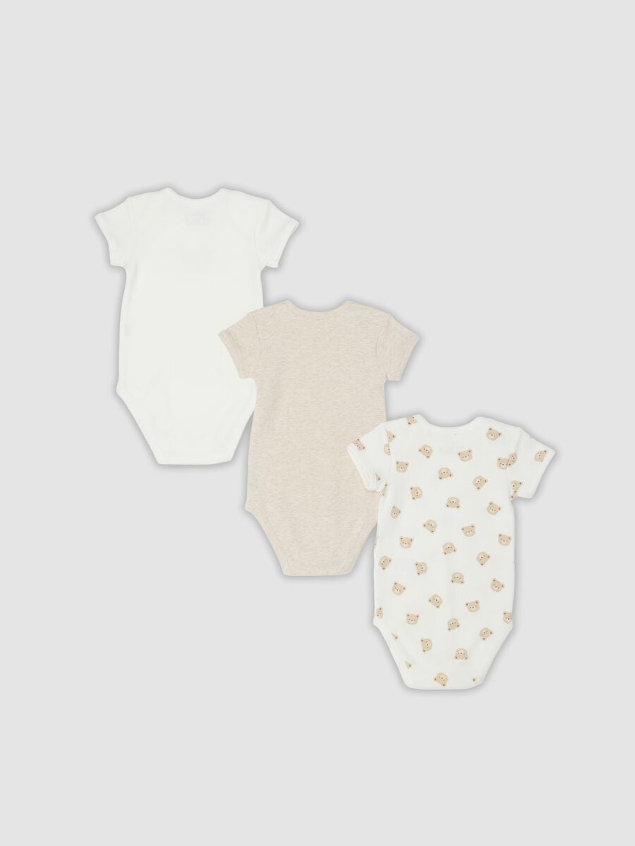 Tripack di body multicolor in puro cotone organico a maniche corte_1