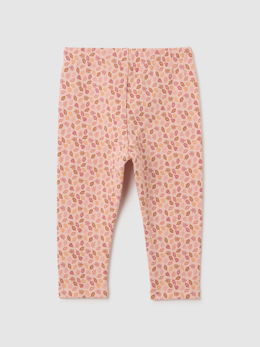 Girls' multicolour cotton leggings regular fit_1