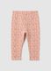 Girls' multicolour cotton leggings regular fit_1