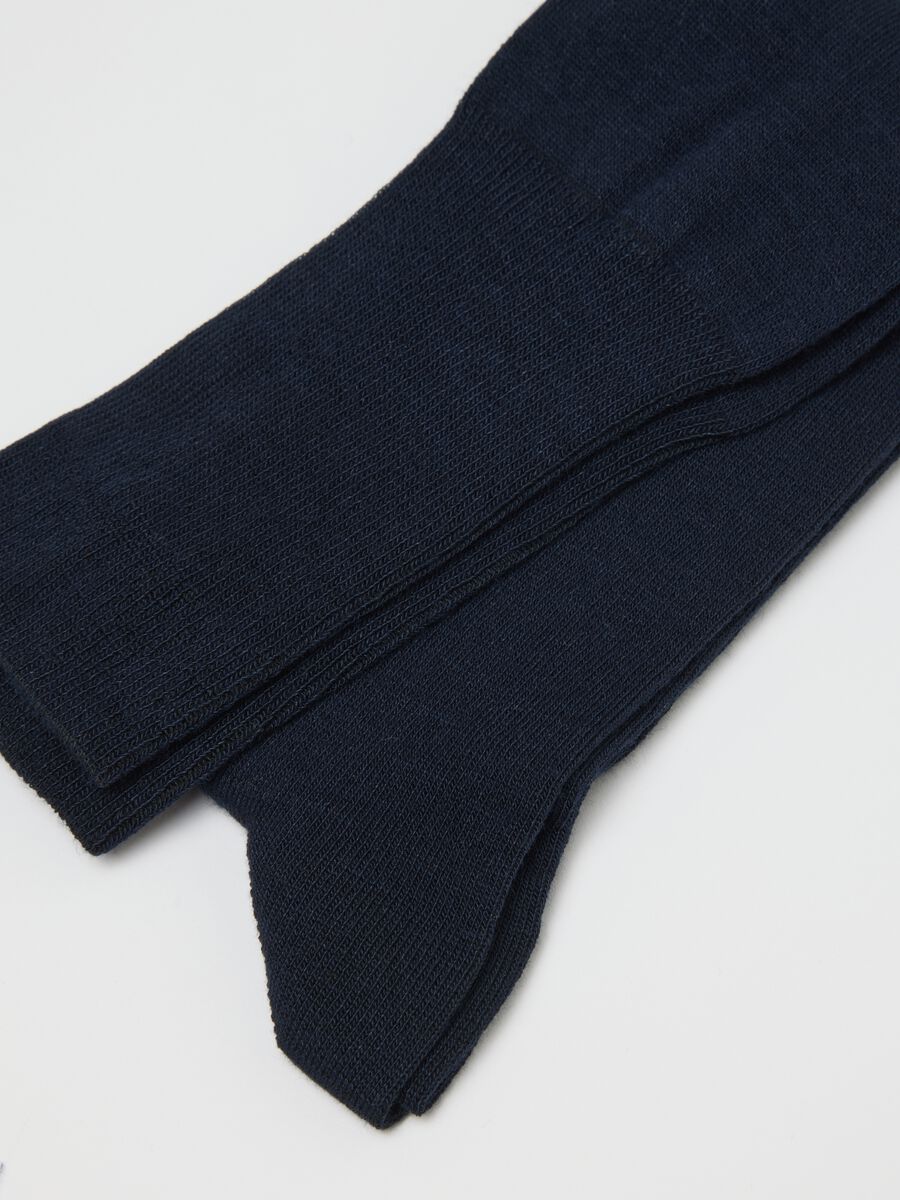 Twin-Pack Elasticated Long Blue Socks_1