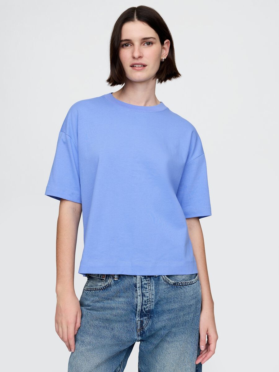 Gap Short Sleeve Blue Cotton T-shirt_0