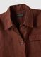 Brown pure cotton regular fit jacket with collar and buttons_5