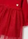 Baby girl's red dress in regular fit cotton blend with glitter tulle_3